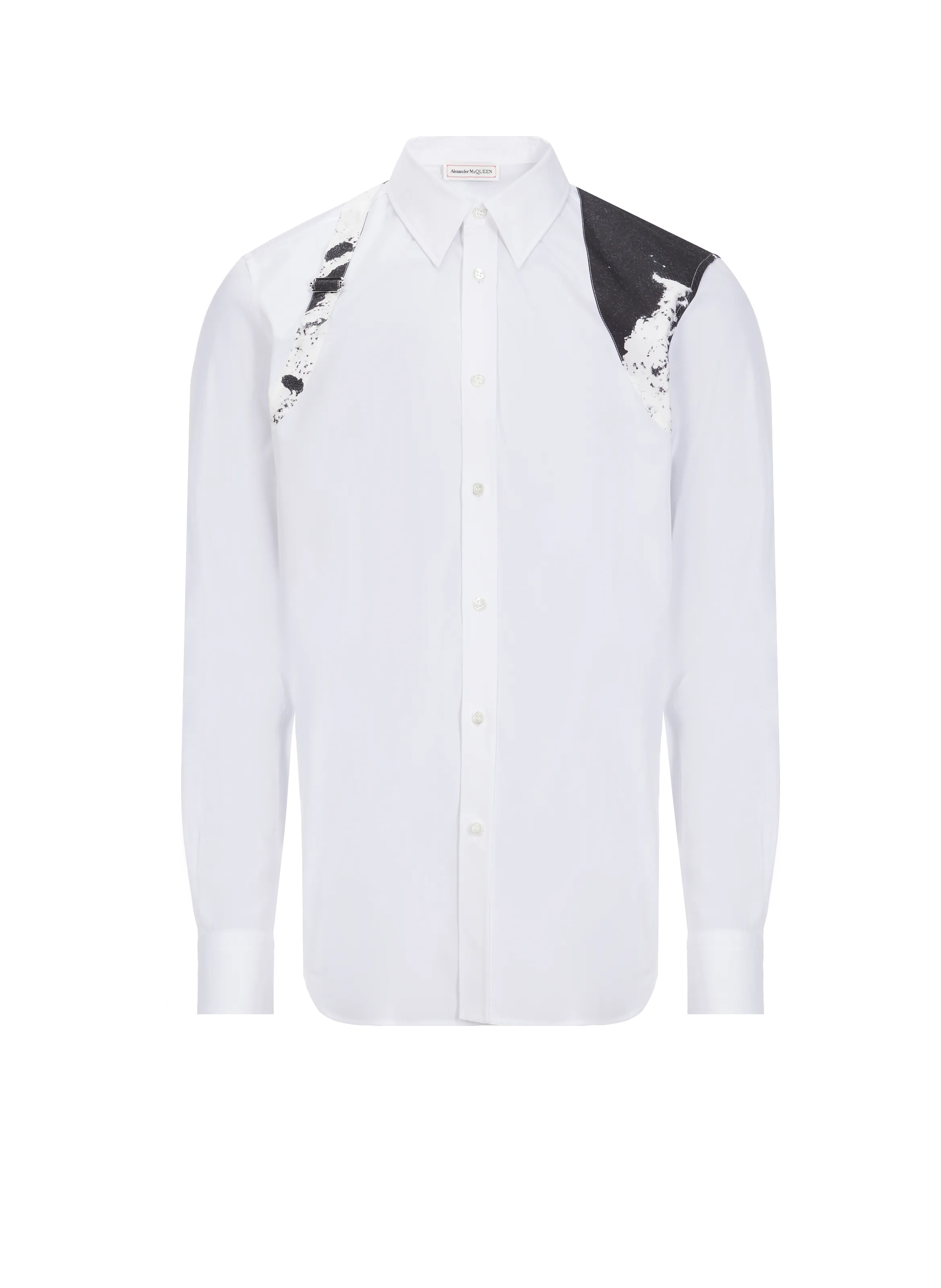 ALEXANDER MCQUEEN  Chemise à imprimé en coton  - Blanc