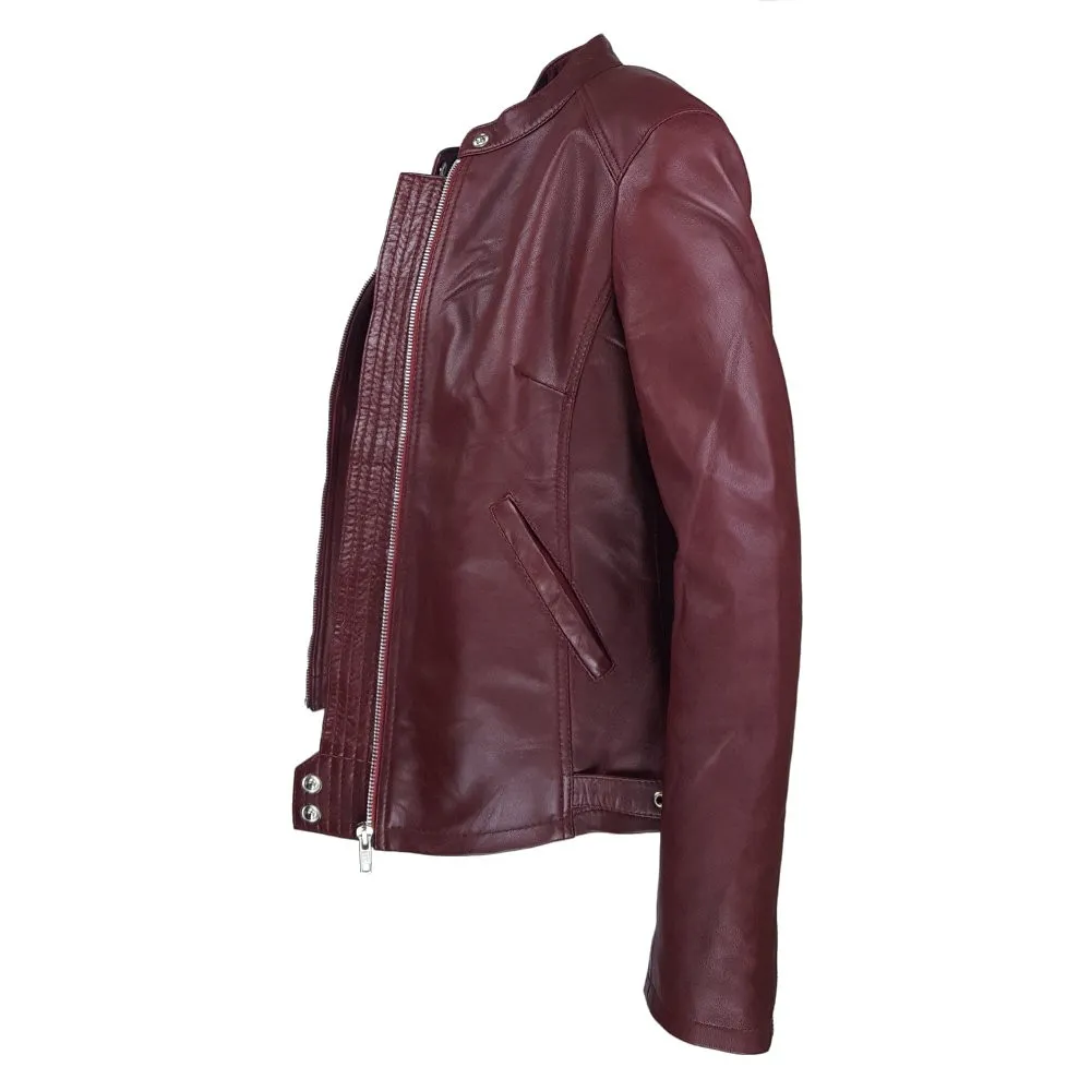 blouson femme cuir jason style motard