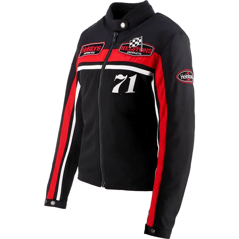 Blouson STURGIS AIR Tissu-Mesh HELSTONS noir/blanc/rouge - MAXXESS.FR, Blouson moto textile