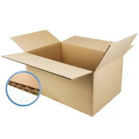 Caisses cartons double cannelure brun 12x16x11cm par 20 unités