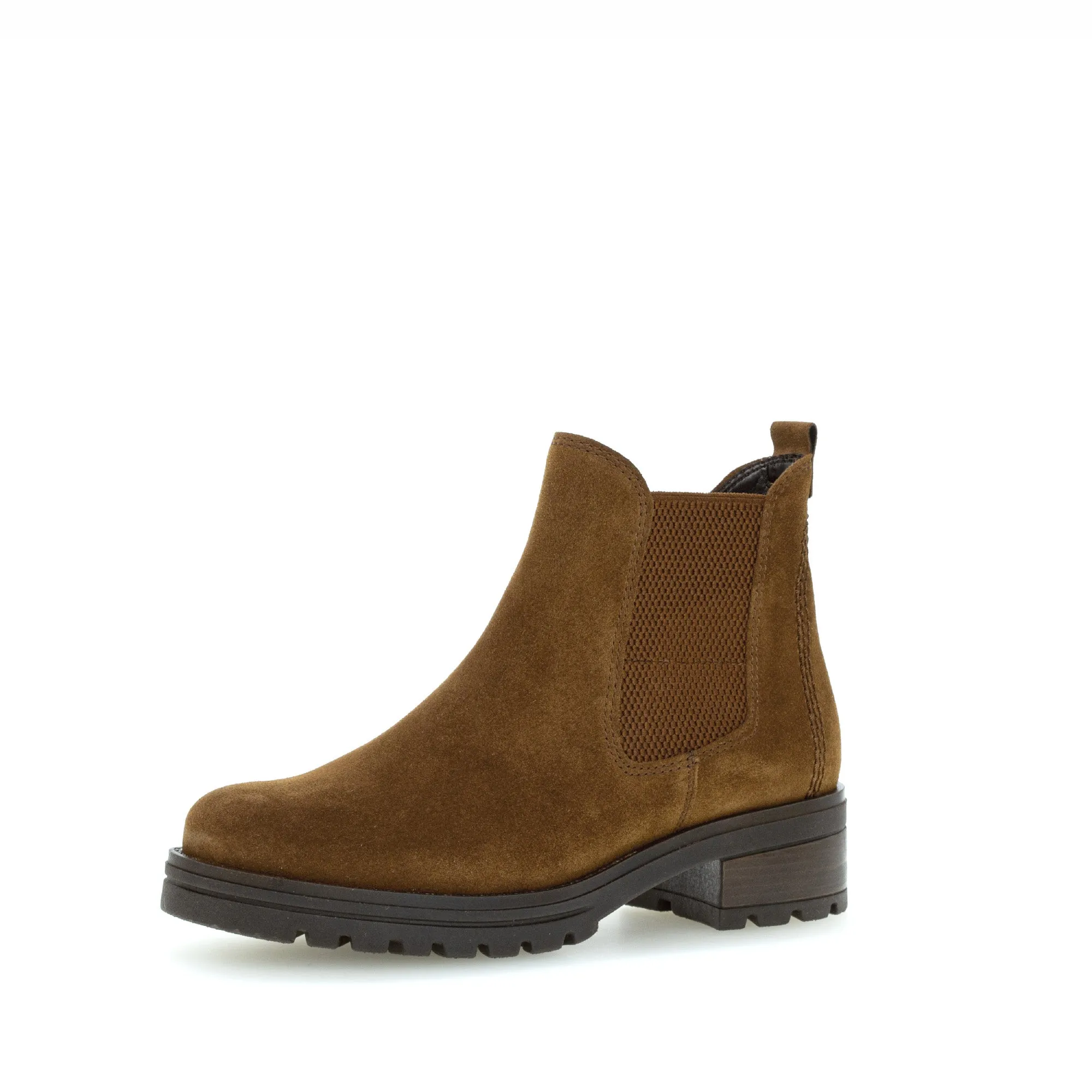 Chelsea Boots cognac en velours