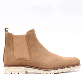 CHELSEA BOOTS EN DAIM BEIGE 204