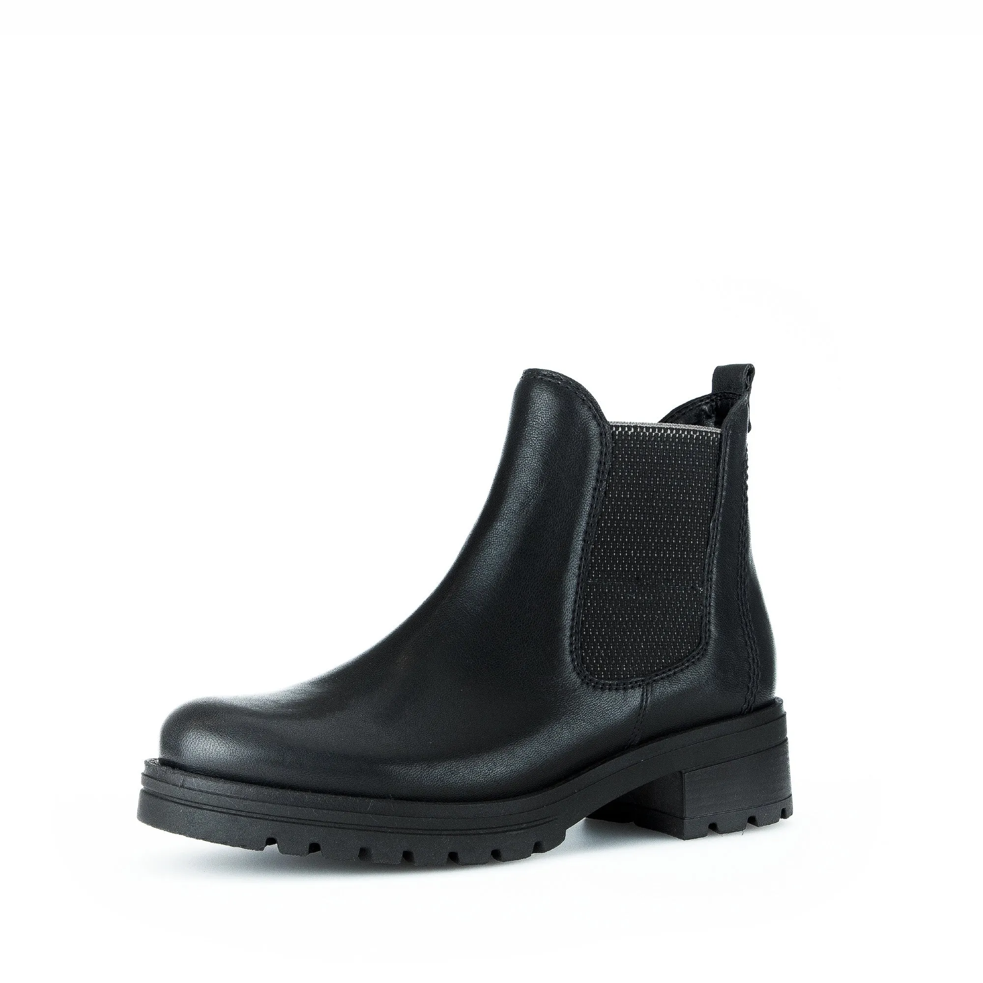 Chelsea Boots noires en cuir lisse