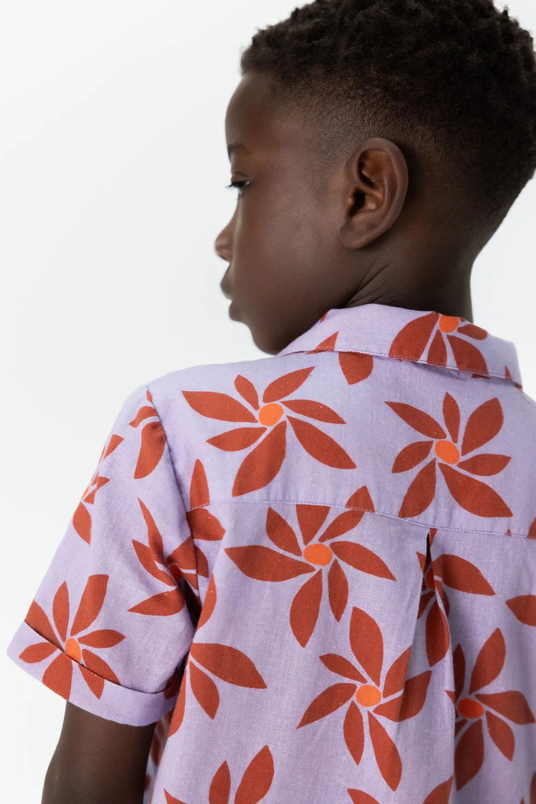 Chemise avec imprimé fleuri - lavande