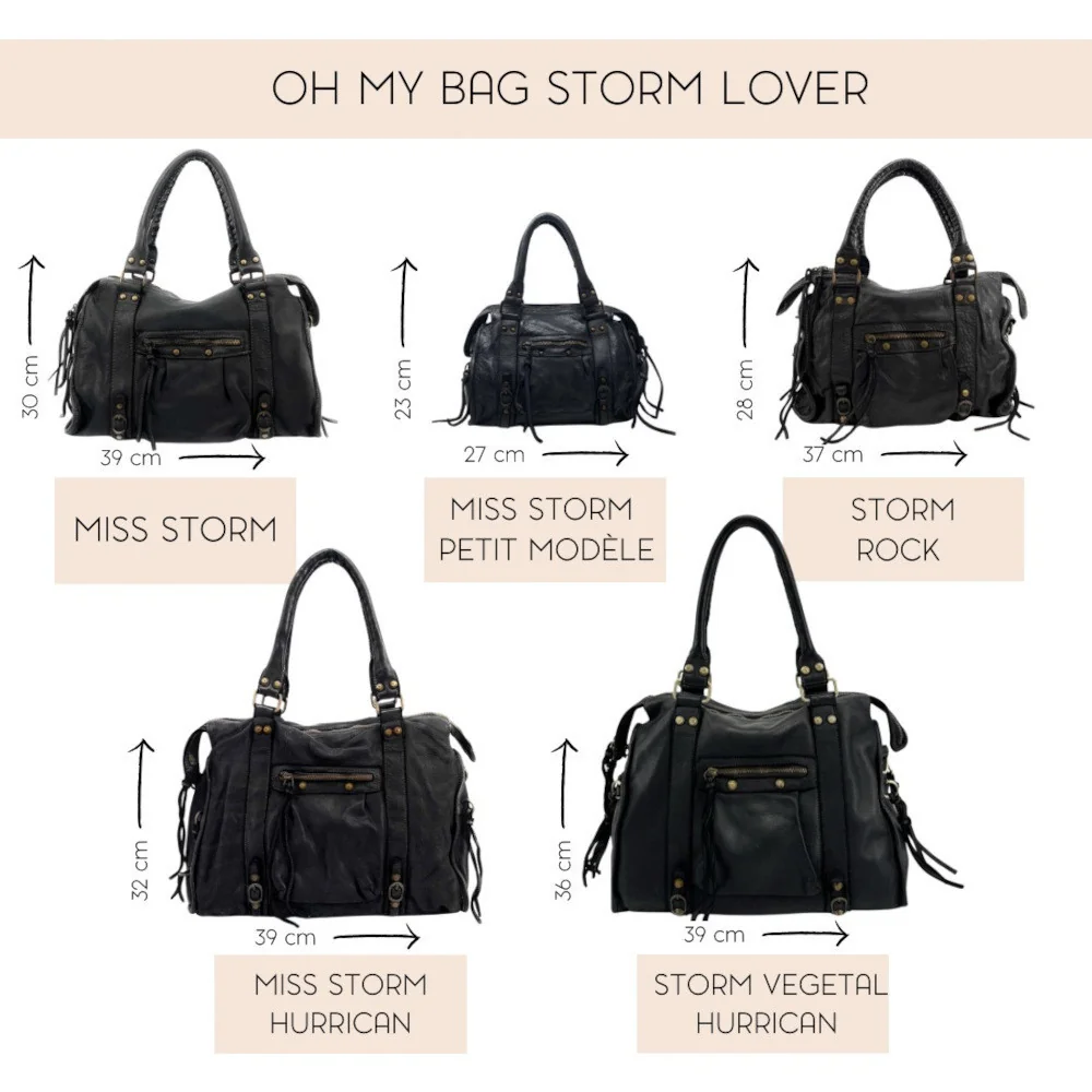 Collection Femme | Sac à main à bandoulière en cuir vintage MISS STORM