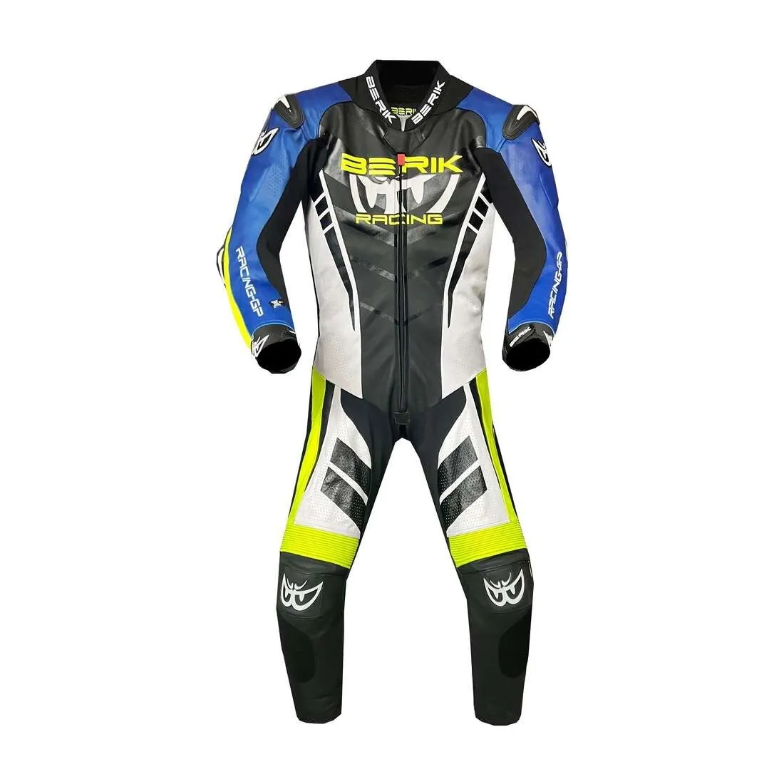 Combinaison moto Berik 2.0 noir blanc jaune bleu