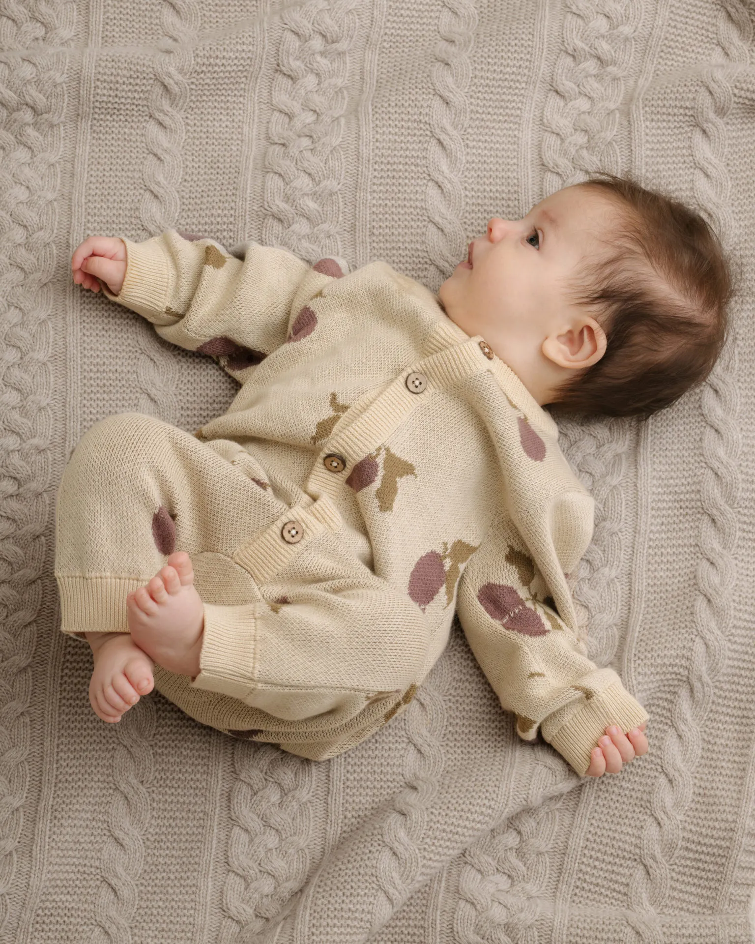 Combinaison Tricot Prune Beige