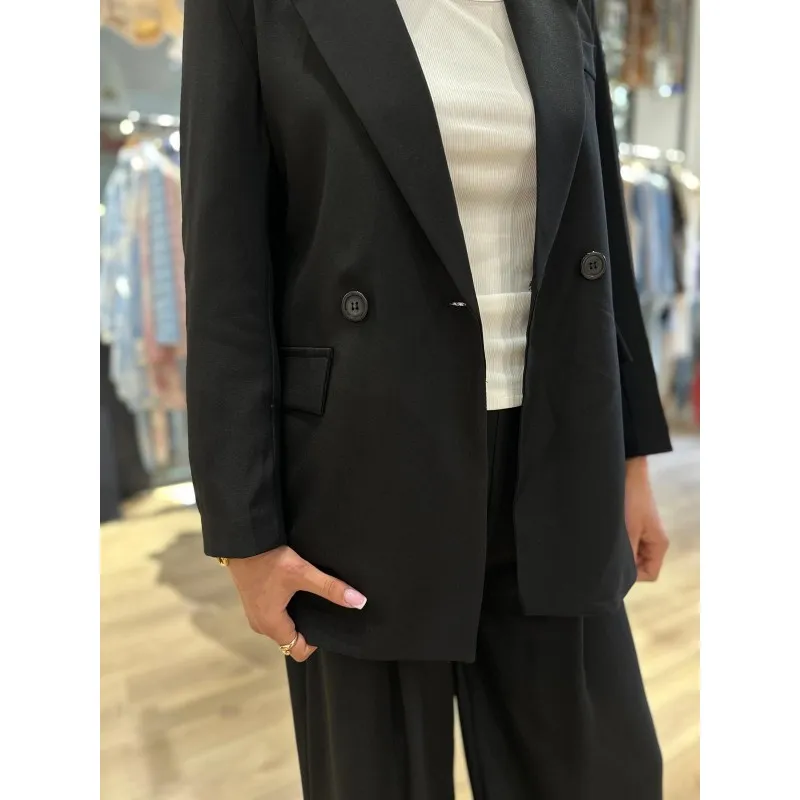 Ensemble Blazer et pantlaon Large Noir