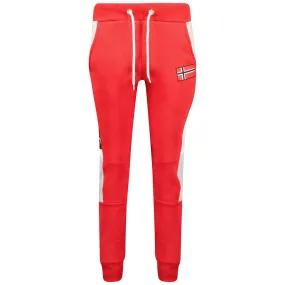 Geographical Norway Molem Femme - Pantalon de Jogging Rouge Rouge