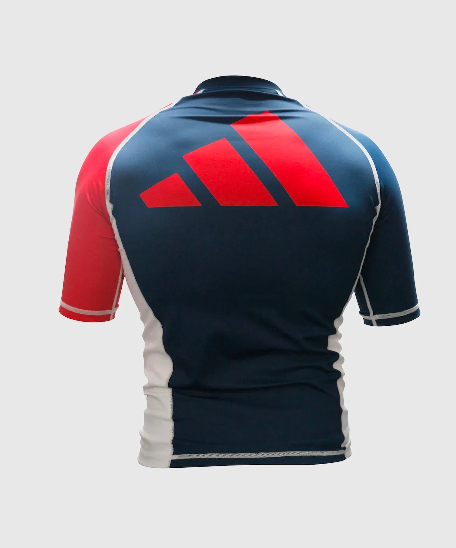 Haut de compression manches courtes Adidas – Bleu/Blanc/Rouge