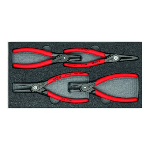 Jeux de pinces, sur plateaux en mousse Knipex