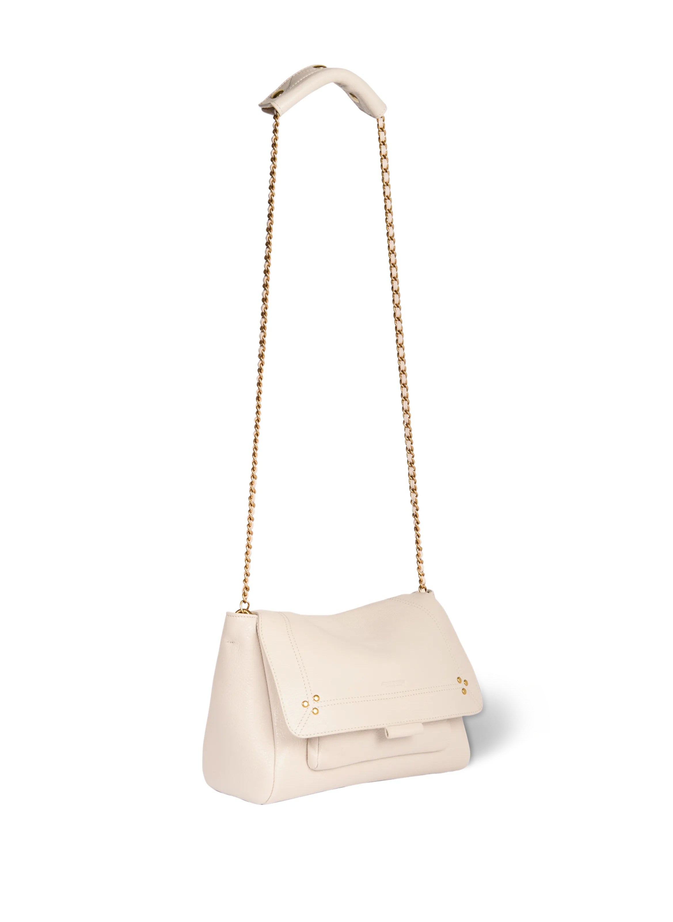 JÉRÔME DREYFUSS  Sac à bandoulière Lulu M en cuir - Beige