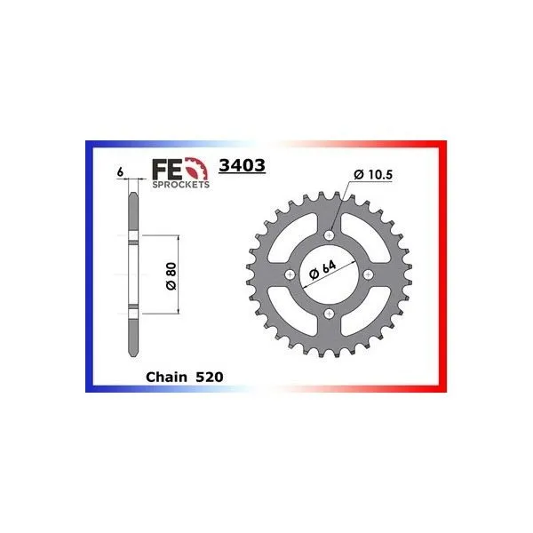 KIT CHAINE FE AEON.180.COBRA '04 17X32 RX/XW.SR