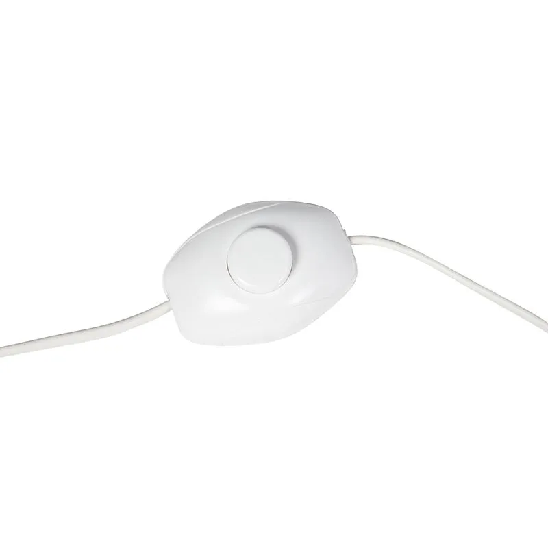 Lampadaire romantique blanc avec abat-jour rose 40 cm - Simplo