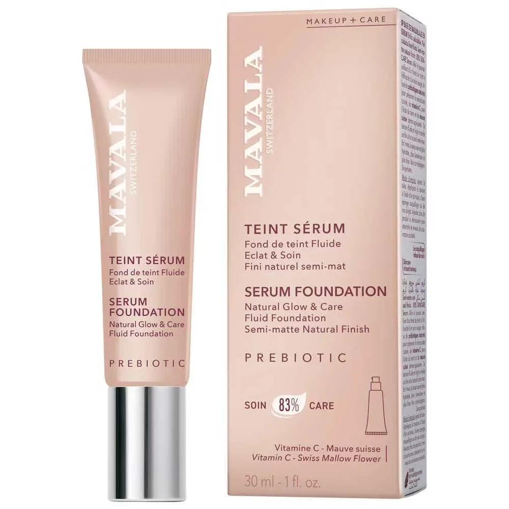 MAKEUP + CARE - Fond de Teint Sérum Fluide Teinte Light - Tous Types de Peaux, 30ml | Mavala  - Parapharmacie Boticinal