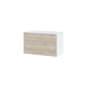 Meuble haut SLIM de cuisine Bellissi Noyer blanchi 1 porte relevable, L 60 cm