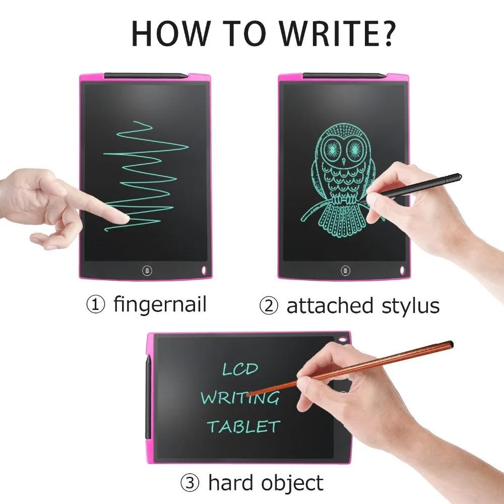 NeWYeS – tablette LCD 12 pouces pour écriture électronique et numérique, planche à dessin électronique avec stylet, cadeau pour 