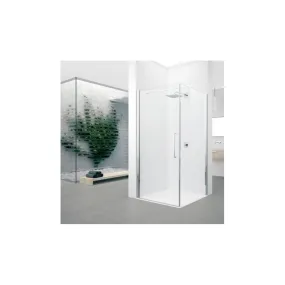 Novellini  young 2 g 61 porte pivotante dimension extensible de  61-63cm verre trempe transparent  profilé chrome: Y2G61-1K