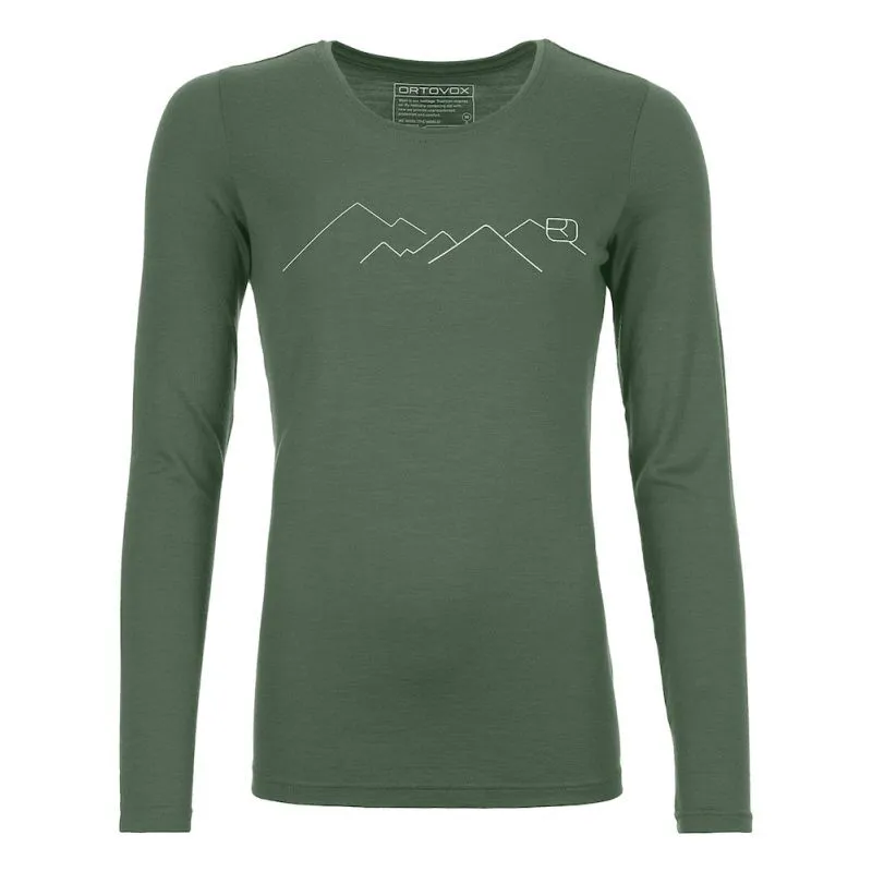 Ortovox 185 Merino Mountain LS - T-shirt en laine mérinos femme | Hardloop