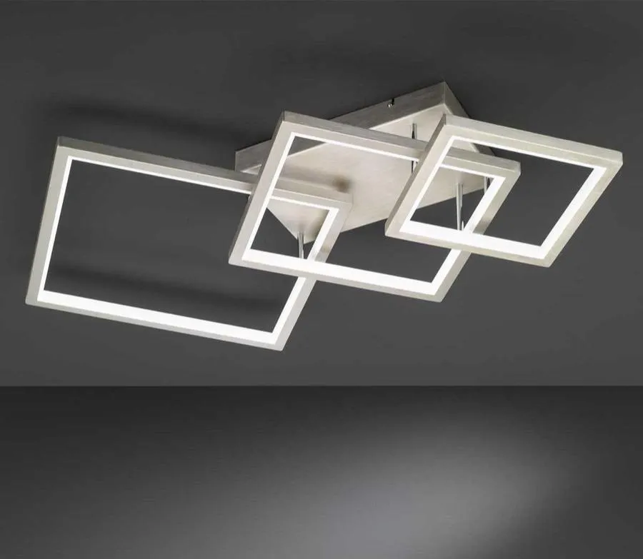 Plafonnier led Wofi Viso Nickel satiné