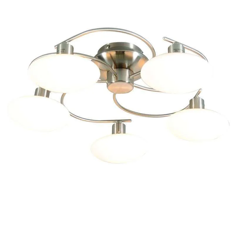 Plafonnier Saturno 5 acier