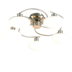 Plafonnier Saturno 5 acier