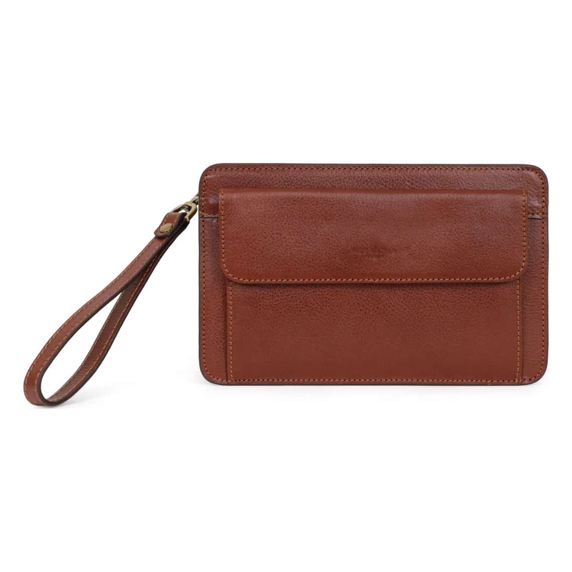 Pochette dragonne - Cuir de vachette - Marron - République | 3 Suisses