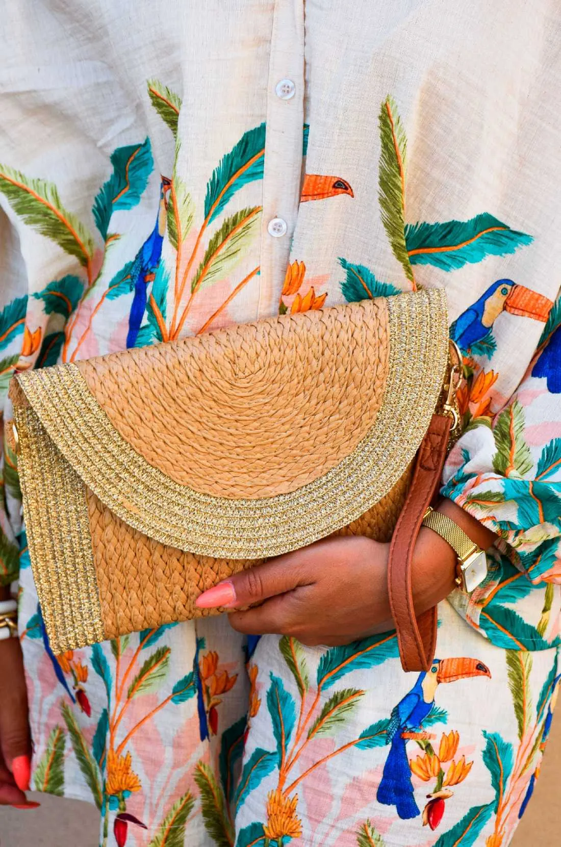 Pochette Nature Doré ELLIE