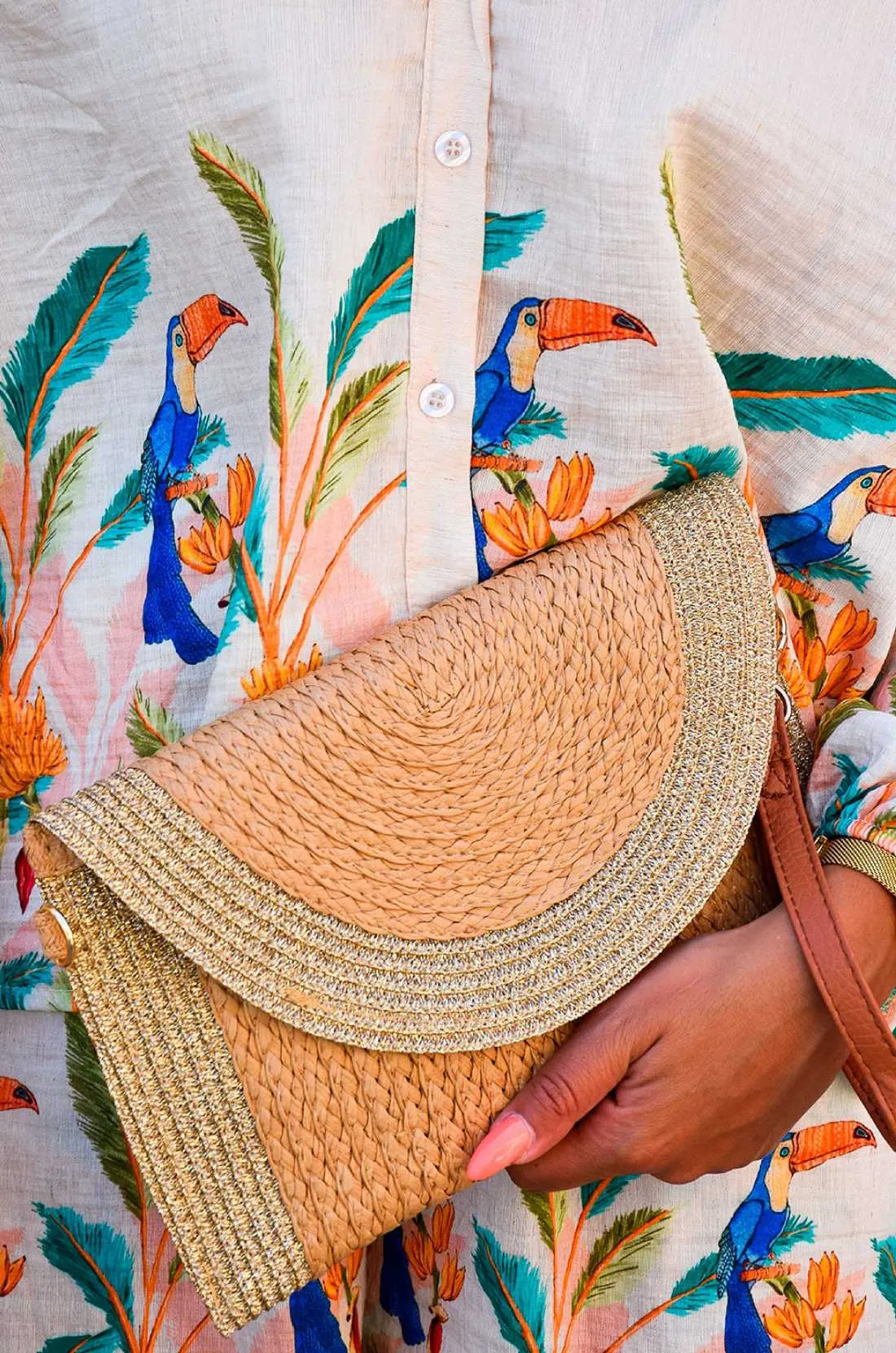 Pochette Nature Doré ELLIE
