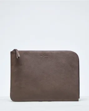 Pochette ordinateur en cuir marron | Qualité artisanale| In Corio