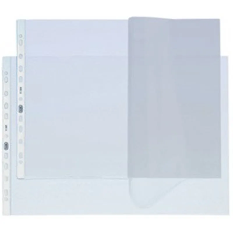 Pochette plastique perforée paysage - A3 - 0,09 mm - 50 pochettes