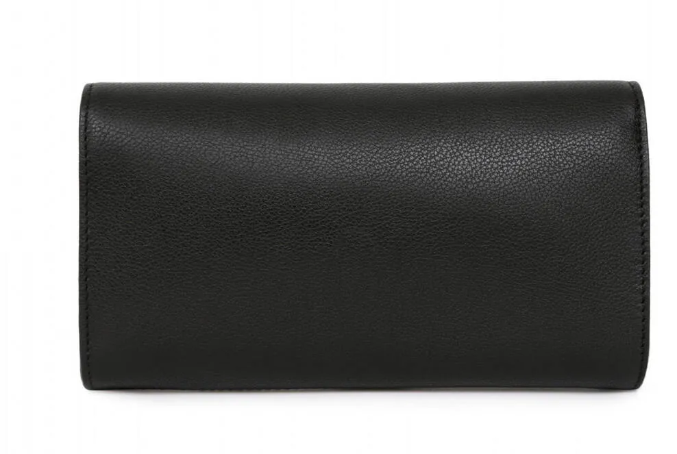 Pochette soirée cuir vachette noir