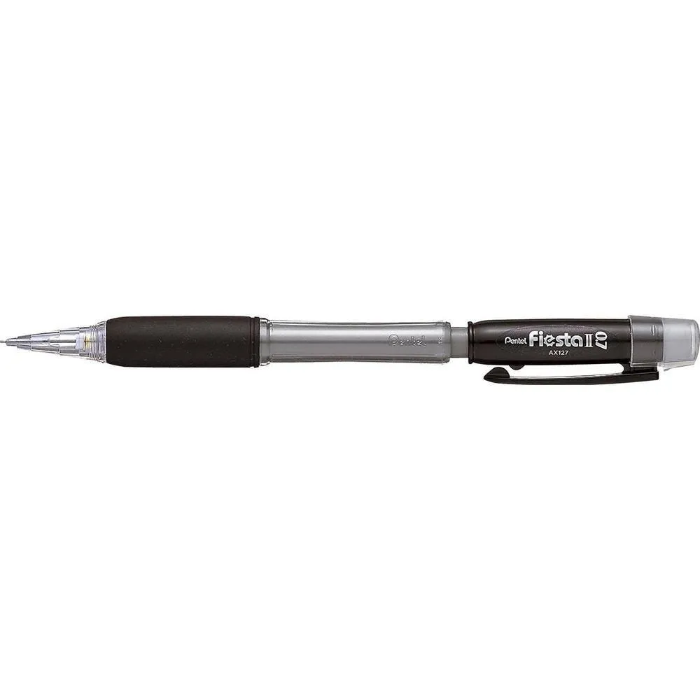 Porte-mine rechargeable 0,7 mm Fiesta AX107 Transparent Noir