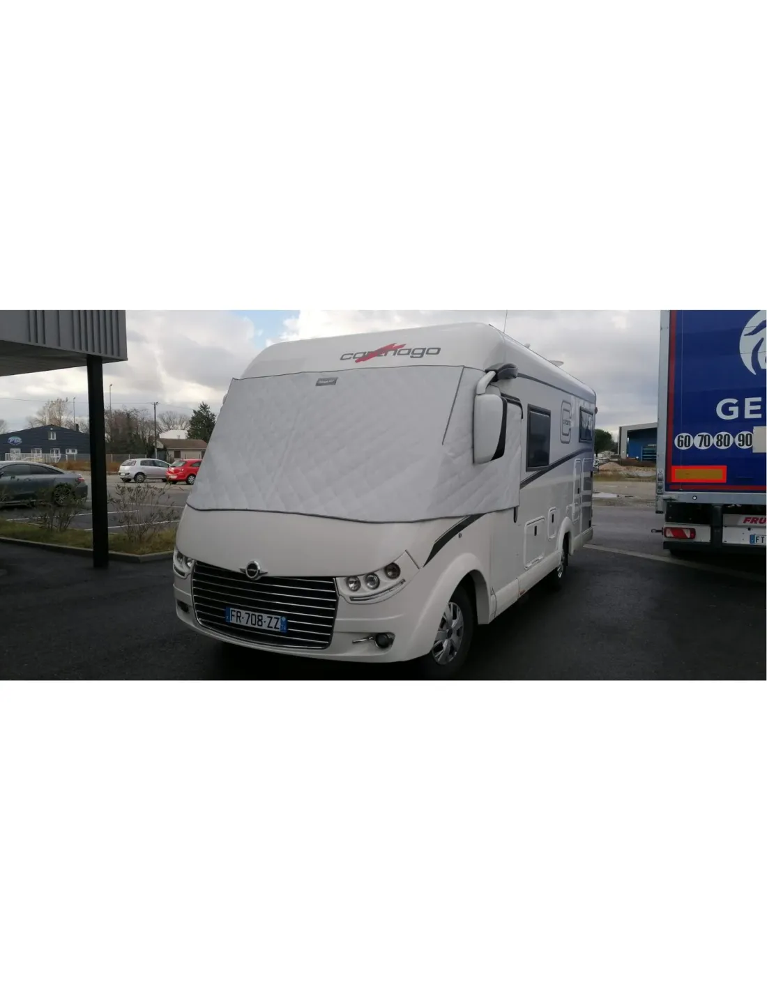 protection extérieure isotherme isoplair cabine pour camping-cars intégraux gabarit dl - soplair
