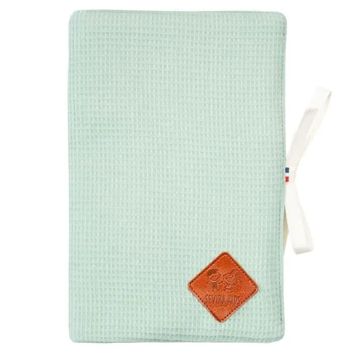 Protège carnet de santé en Nid d'abeille 17 x 23 cm Vert