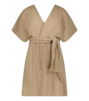 Robe courte Empire Caffe Latte Maison Saint Julien - Jane de Boy