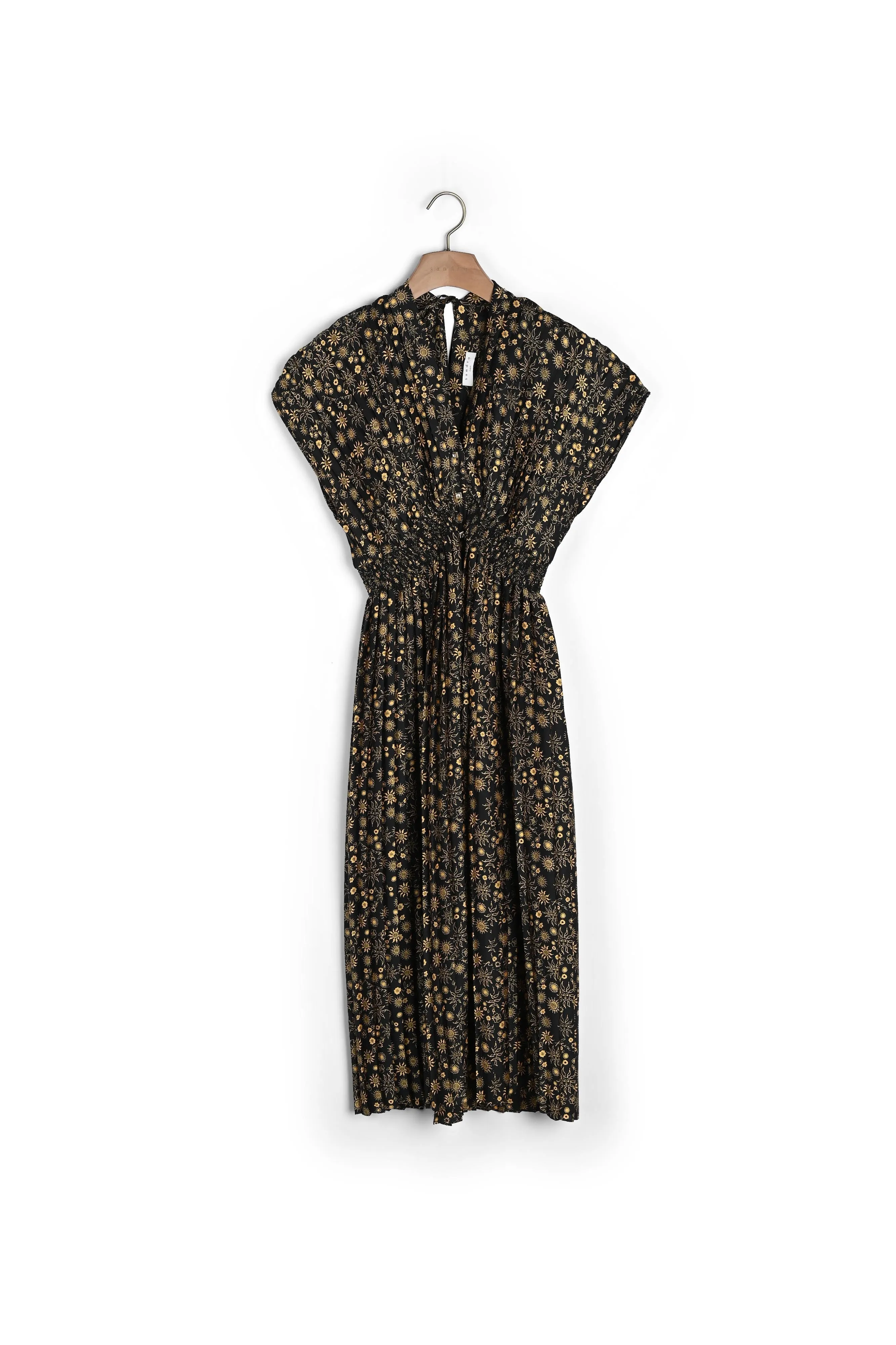 Robe longue sans manches imprimée