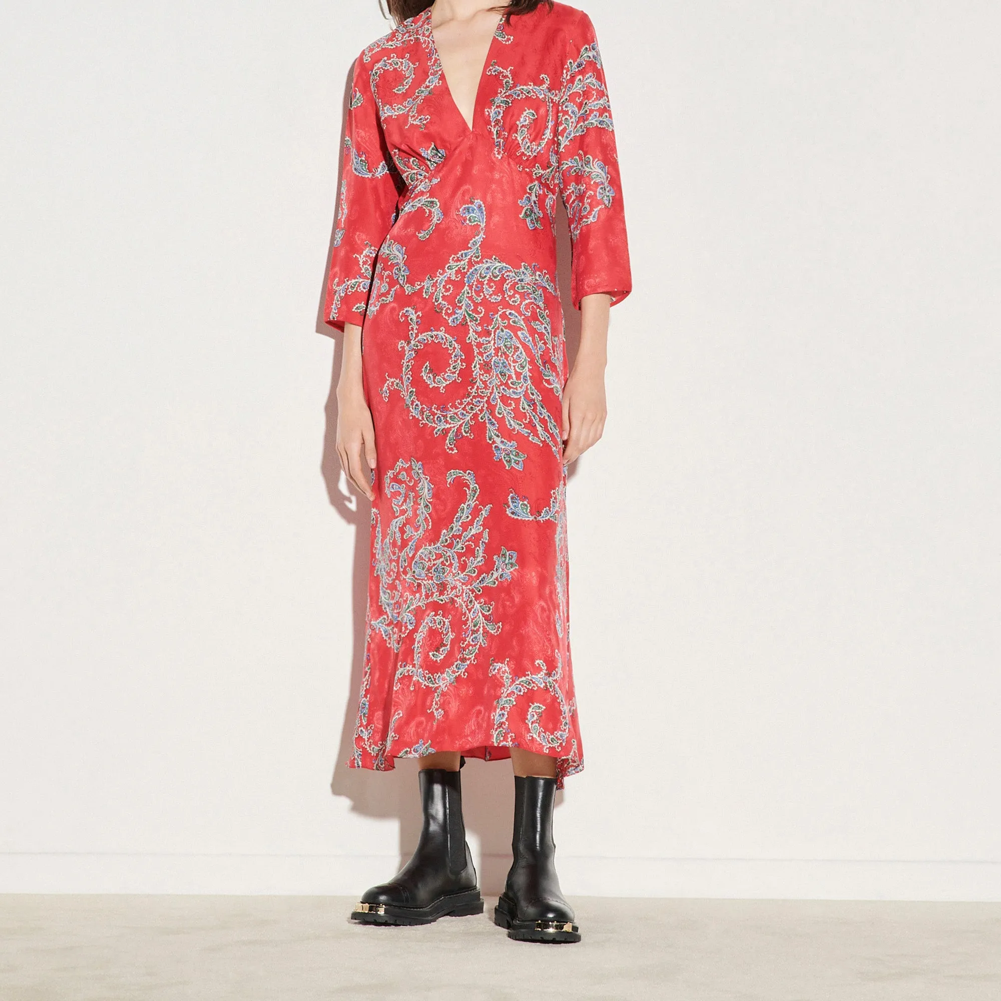 Robe midi imprimée