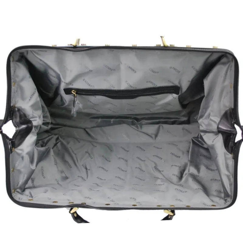 Sac de voyage en cuir KATANA "Diligence" noir | Planetebag.com