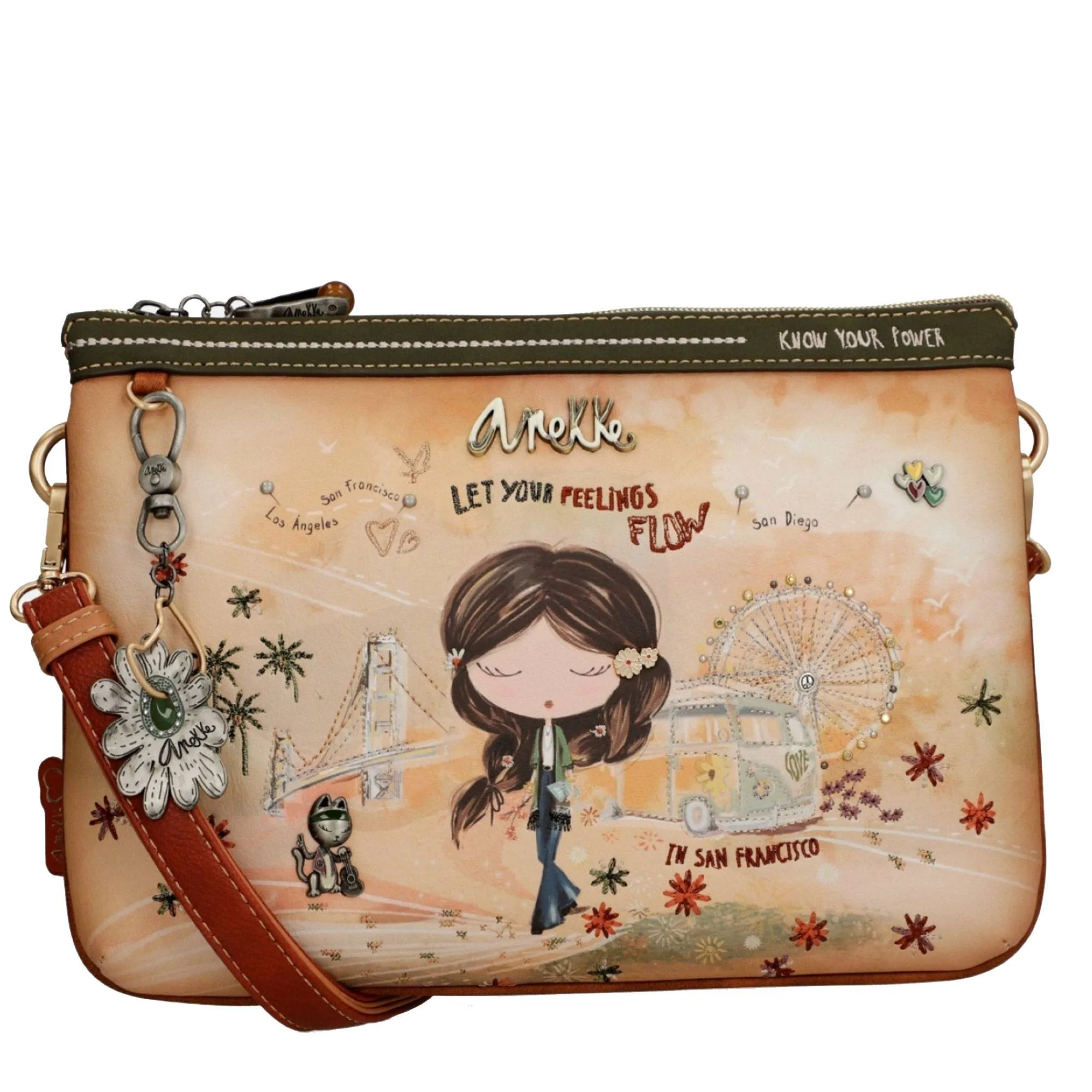 Sac Porté Bandoulière Anekke Zippé Peace & Love 38803 174.