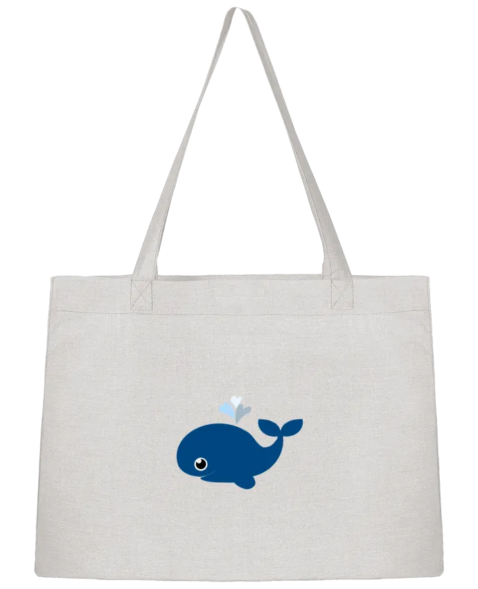 Sac Shopping Baleine coeur par WBang
