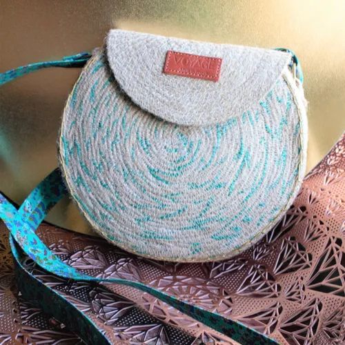 Sac à bandoulière en jute