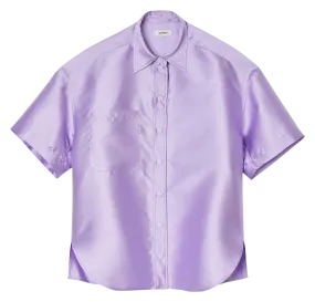 SANDRO  Chemise col classique satinée - Violet