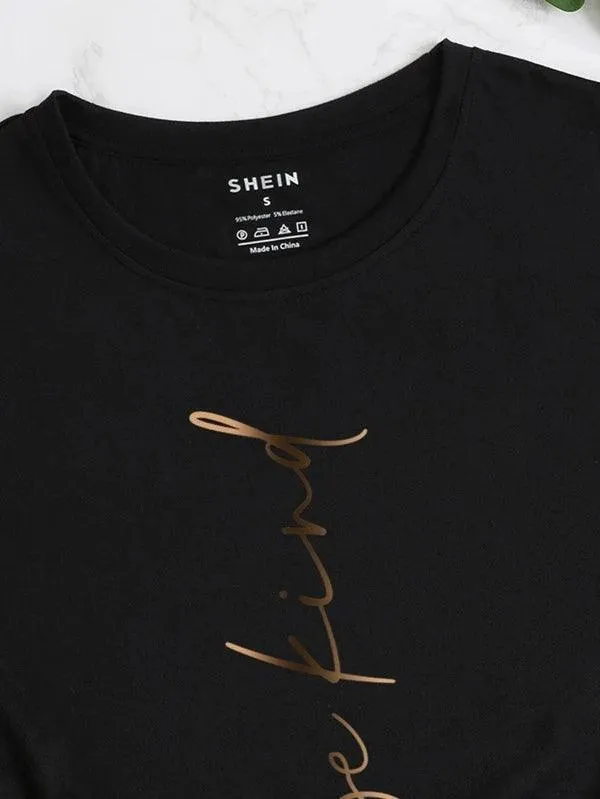 SHEIN Essnce T-shirt graphique de slogan