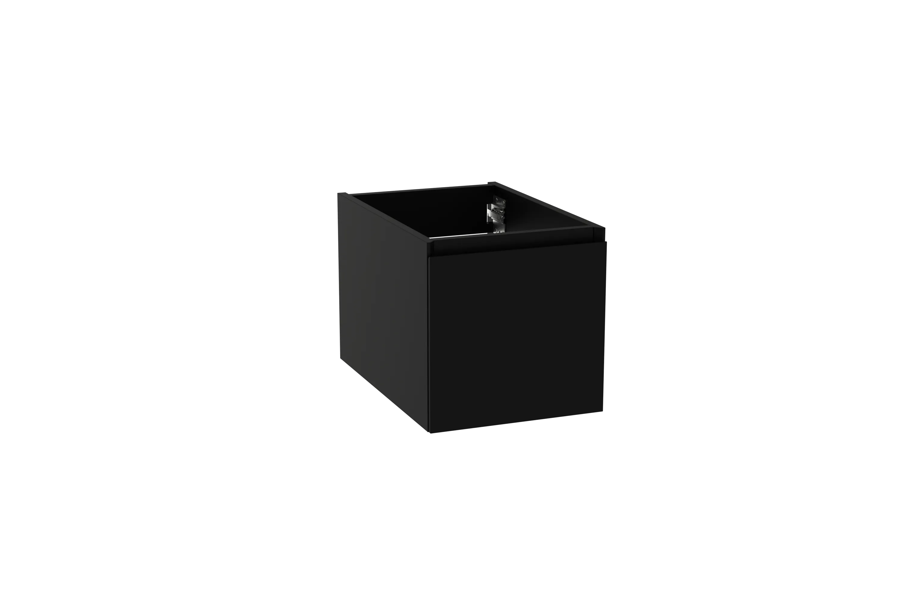 Storke Edge meuble sous-vasque suspendu 35 x 52 cm noir mat 1 tiroir