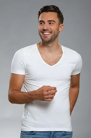 Suitable Vitaru T-Shirt Col V Profond Blanc Lot de 6 command