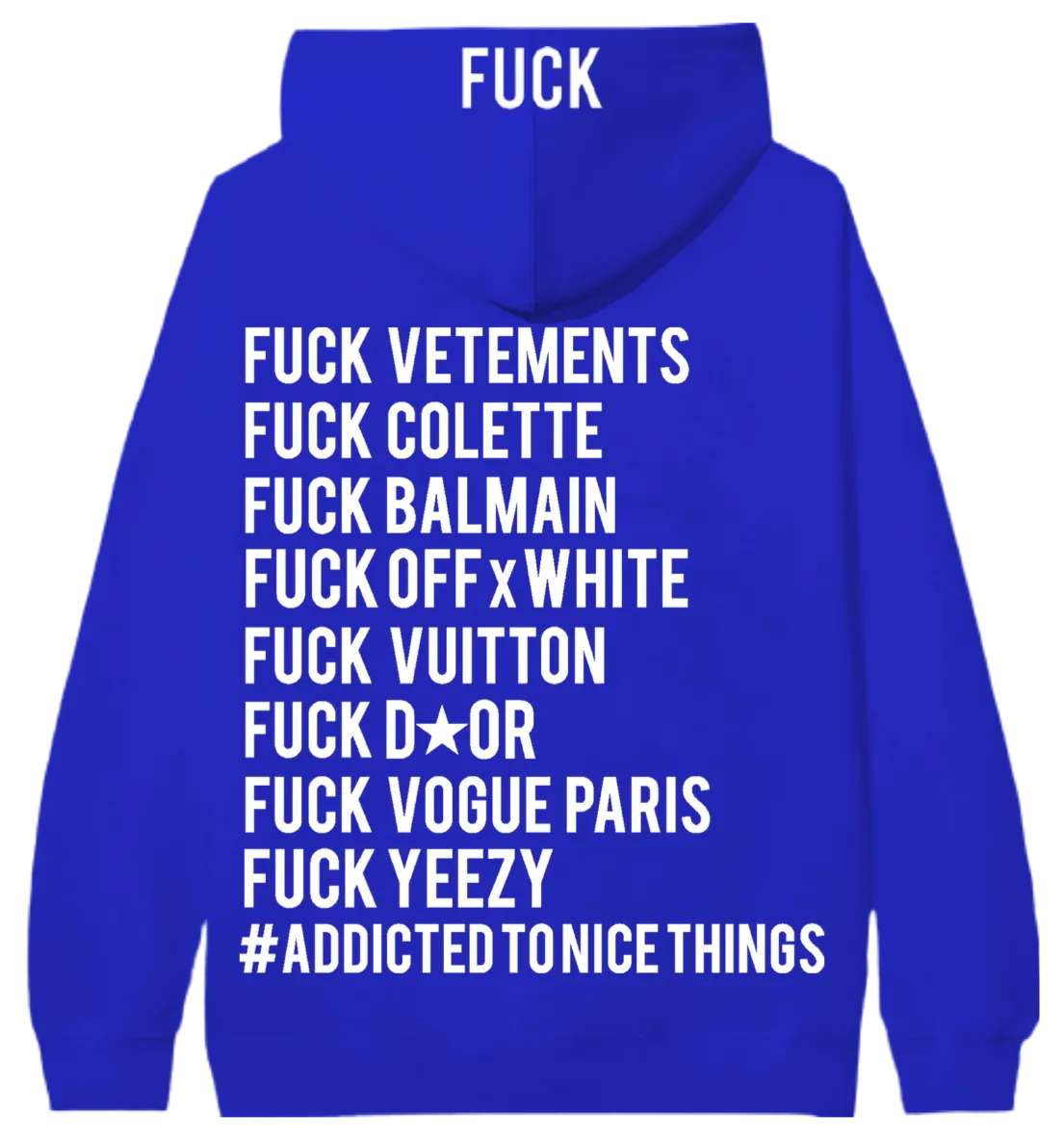 SWEAT CAPUCHE FUCK BLEU