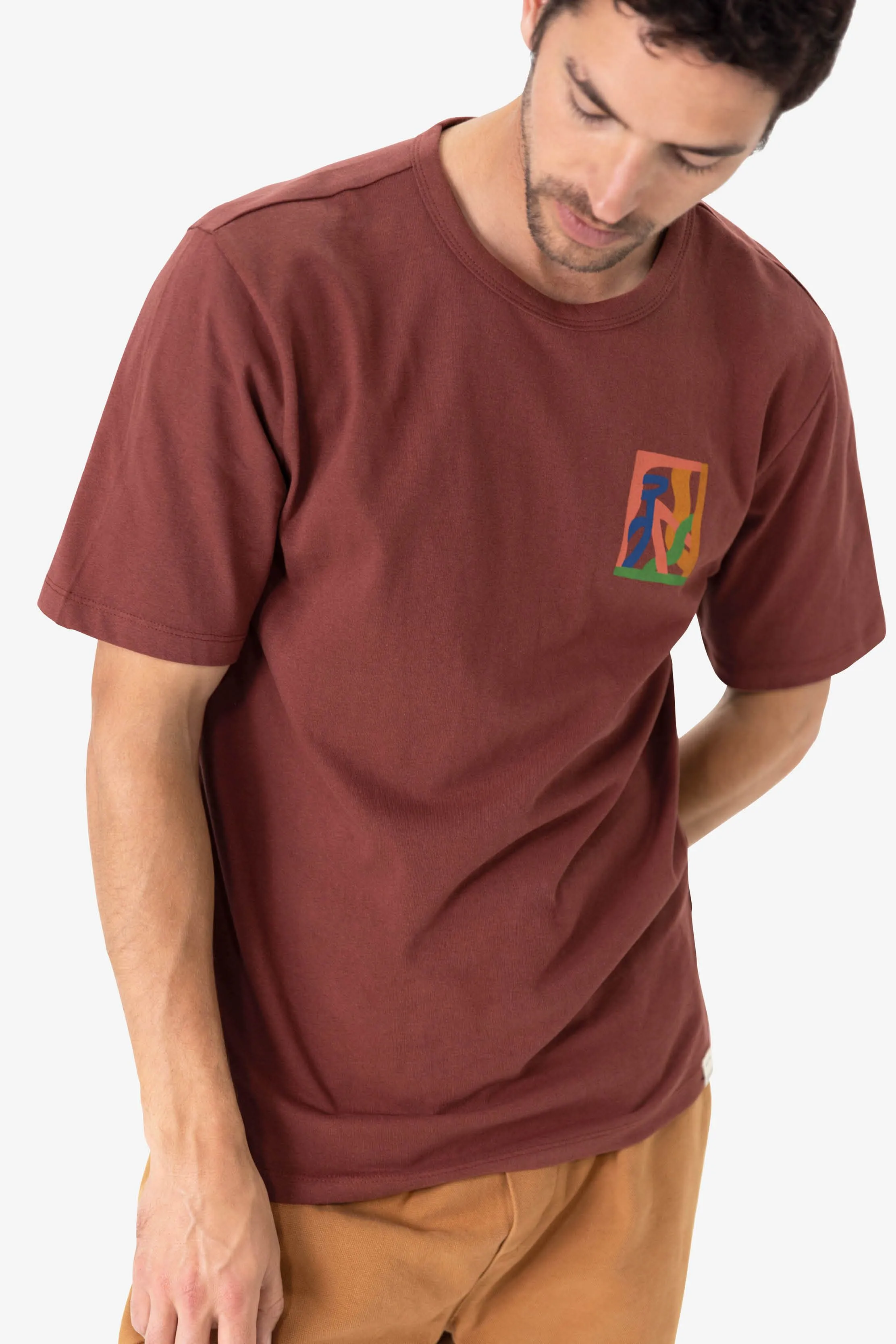T-shirt avec illustration - marron foncé