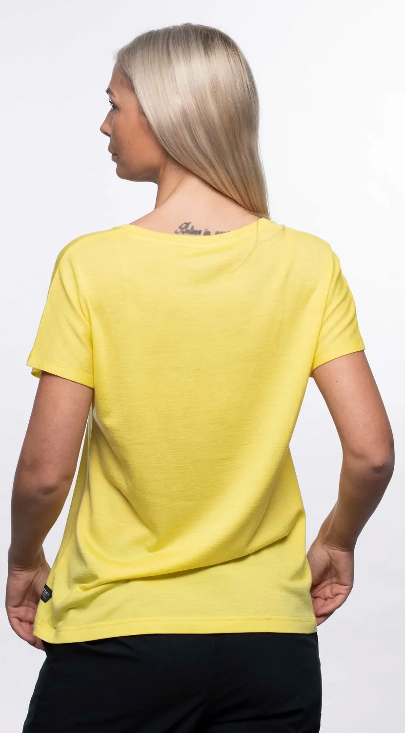 T-Shirt Bergans Femme Urban Wool Tee Pineapple