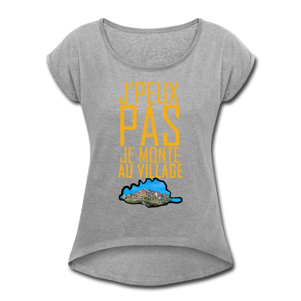 T-shirt à manches retroussées Je Monte au Village